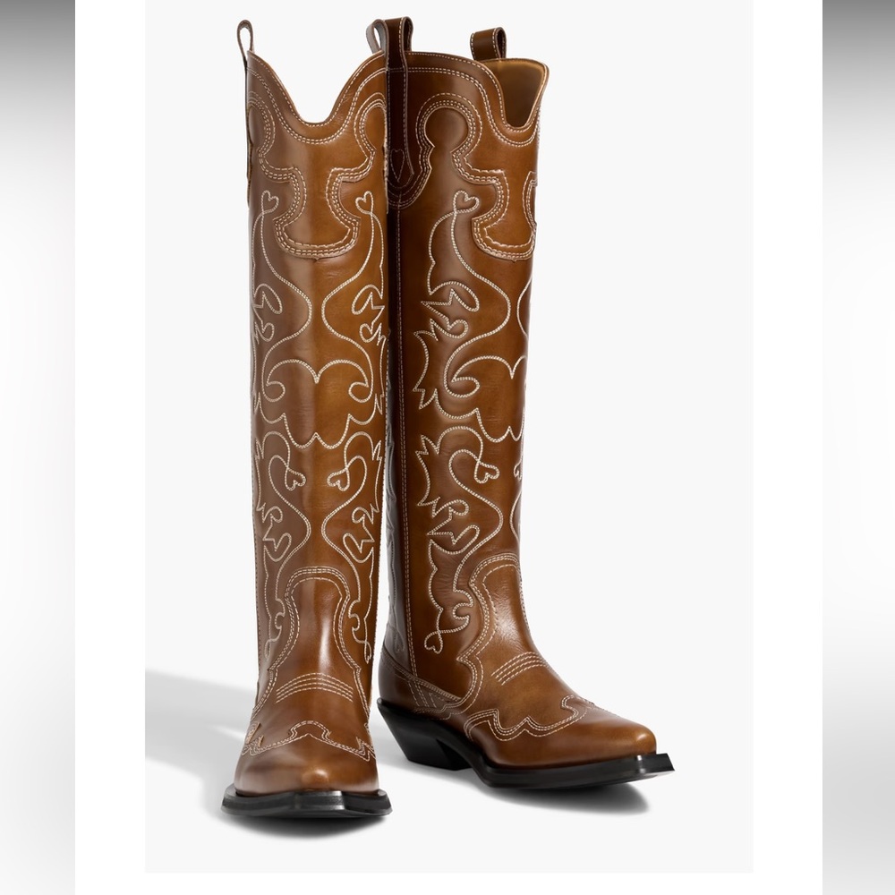Ganni tall western Knee Boots